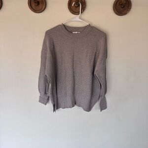 Anrabess Women's Classic Gray Crew Neck Sweater size large